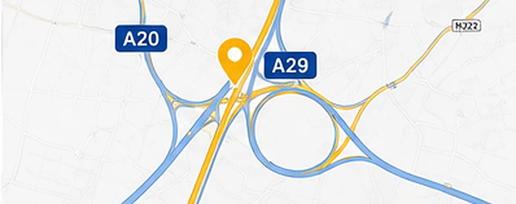 TruckStop24 on the map - by the A20 / A29 interchange in Vila Nova de Gaia